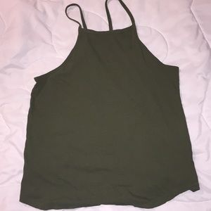 Women’s Green racer back tank top